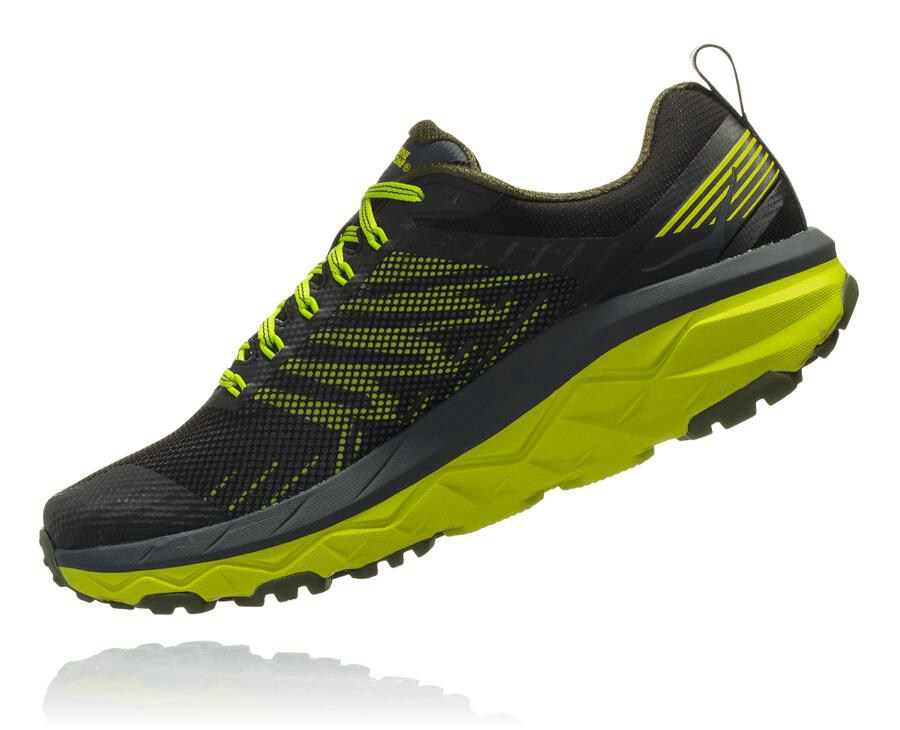 Zapatillas Trail Hoka One One Hombre - Challenger Atr 5 - Negras/Verde - KRV096453